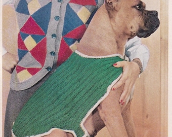 Vintage KNIT Dog Coat/Sweater/Blanket Digital Pattern PDF