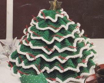 Vintage Crochet Pattern For Crocheted Christmas Tree Pattern  PDF Instant Download