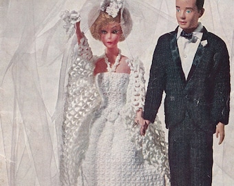 Vintage Häkelanleitung für Barbie Braut Puppenkleidung Plus viel mehr SOFORTIGER DOWNLOAD PDF