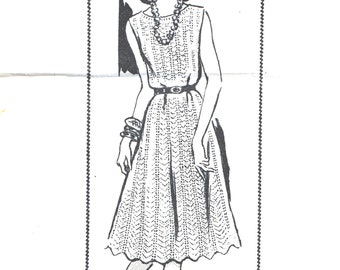Vintage Crochet Pattern for Crocheted Womans Dress  Size 34 - 38 Instant Download PDF