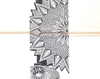 Vintage haakpatroon voor 675 ananas doek kleedje tabel Topper tafelkleed 2 maten PDF INSTANT DOWNLOAD