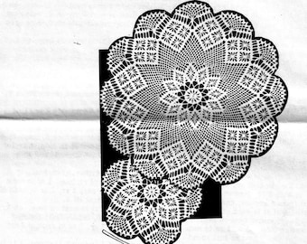 Vintage Crochet Pattern for 7148 Doily in Many Sizes Instant Download PDF