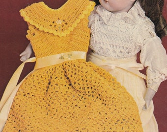 Vintage digitale Häkelanleitung für High Fashion 20&quot; Puppenkleider PDF