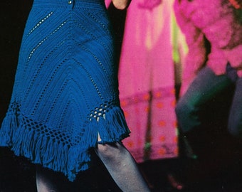 Vintage 70er Jahre Häkelanleitung Disco Kleid Instant Download PDF