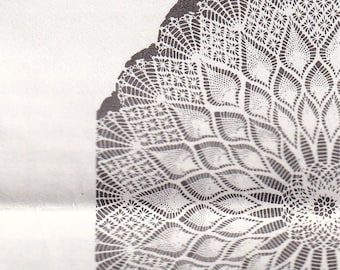 Vintage Crochet Pattern For 684 Round Crocheted Pineapple Tablecloth Three Sizes INSTANT DOWNLOAD PDF