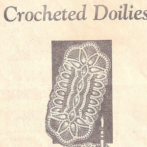 Vintage Crochet PDF Pattern for Pineapple Doily Runner Instant Download