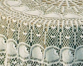 Vintage 72 quot Round Crochet Pineapple Tablecloth Digital Pattern PDF