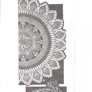 Vintage Crochet Pattern PDF for 12 Petal Flower Pineapple Centerpiece Doily Instant Download