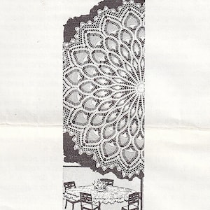 Vintage Crochet Pattern For 957 Round Pineapple Tablecloth or Centerpiece in Two Sizes INSTANT DOWNLOAD PDF