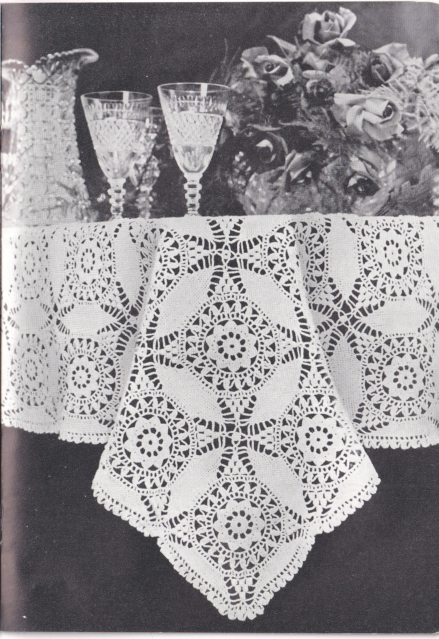 35 Crochet Tablecloth Patterns with Doilies, Motifs, and Table Runners 33 Vintage Pattern for Rectangle Crocheted Cathedral Windows