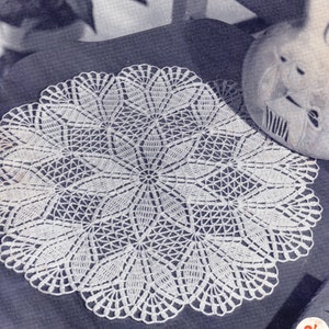 Vintage Crochet Pattern Instant Download 13 Inch Doily Tulip Pattern Instant Download