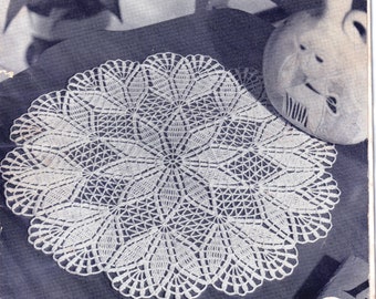 Vintage Crochet Pattern Instant Download 13 Inch Doily Tulip Pattern Instant Download