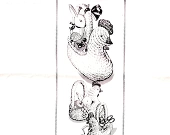 Vintage PDF Descarga Instantánea Patrón de Ganchillo para Canasta de Pollo