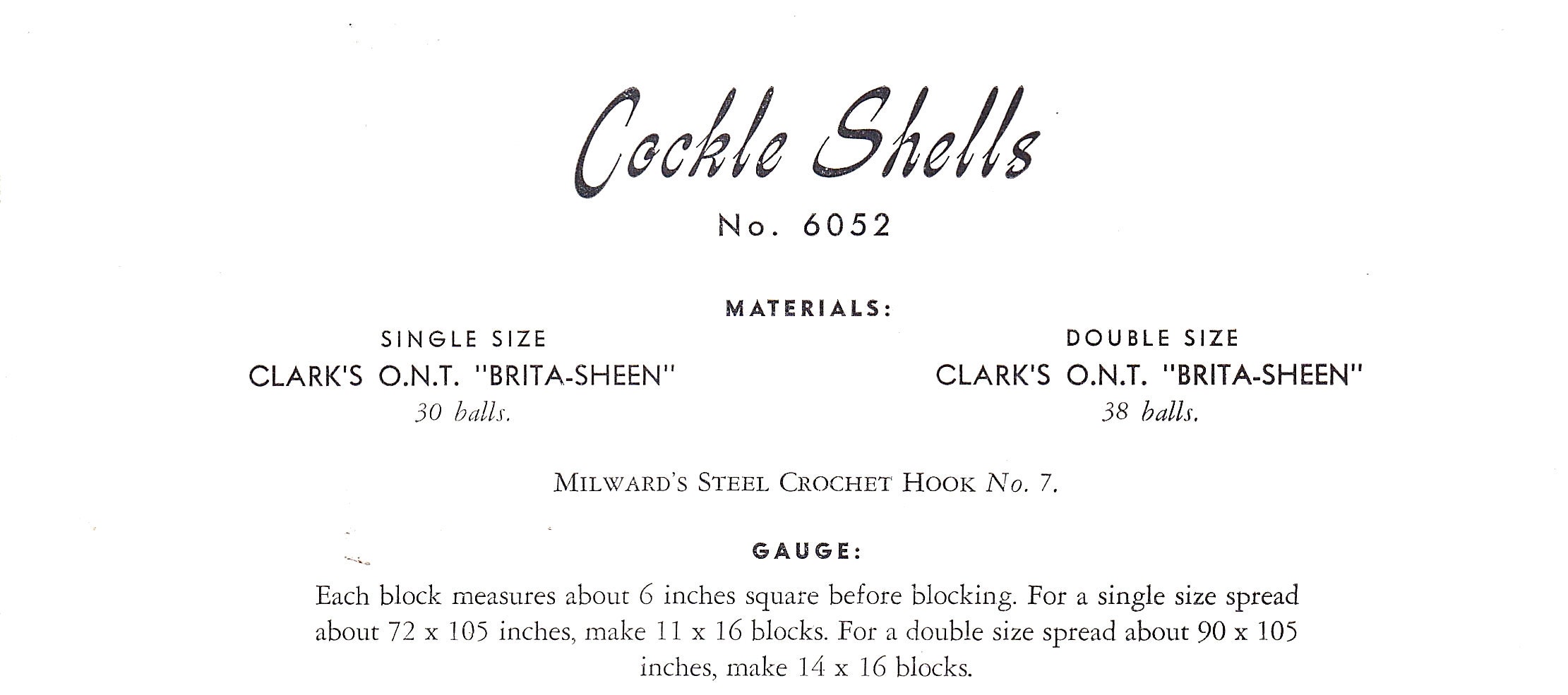 Vintage Crochet Pattern PDF for Cockle Shell Bedpread Motifs Instant ...