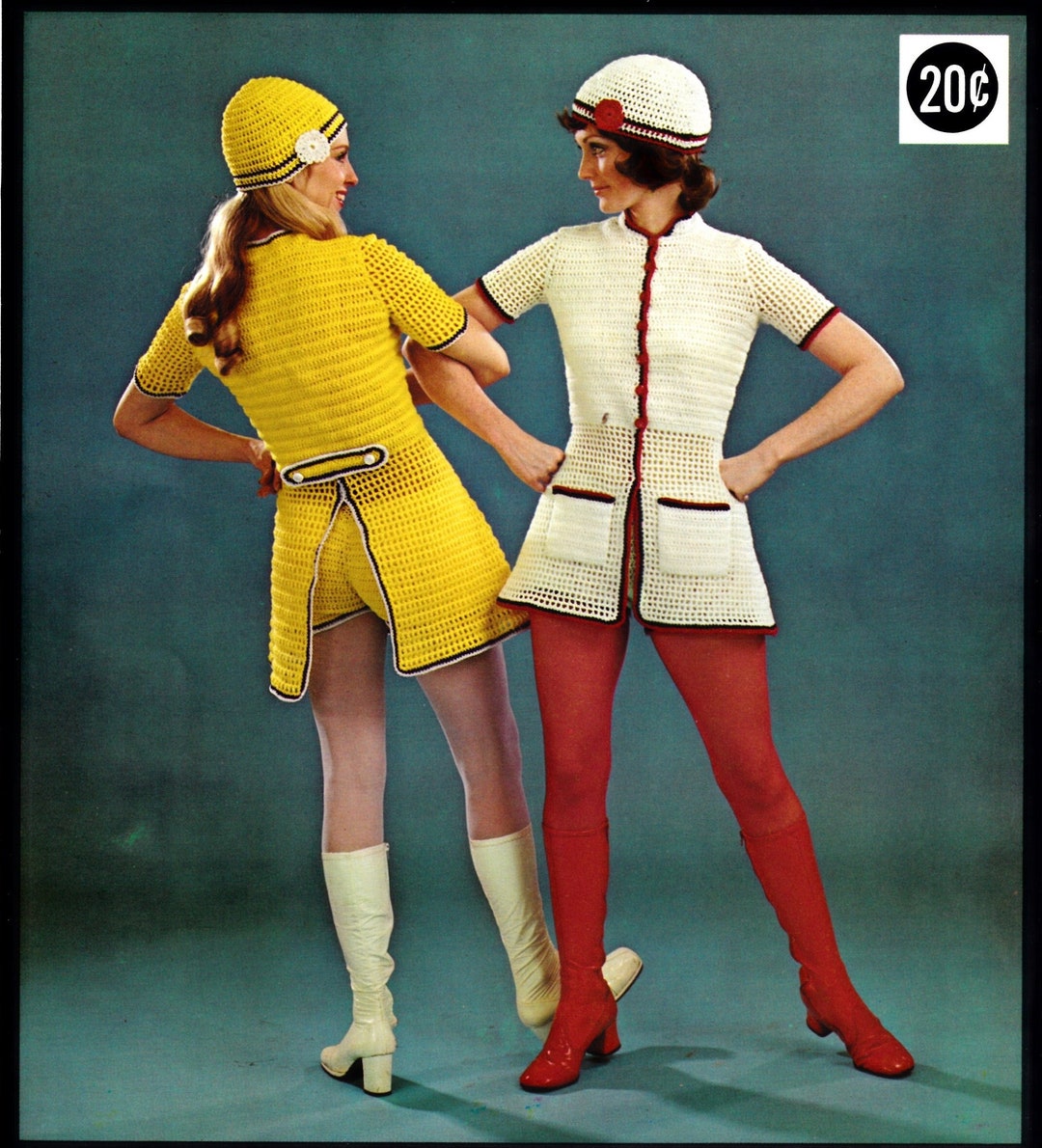Vintage 70's Crochet PDF Pattern for Hot Pants Plus Jacket PDF Instant ...