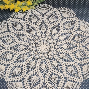 Vintage PDF Pattern for Crochet Pineapple Fantasy Doily Instant Download