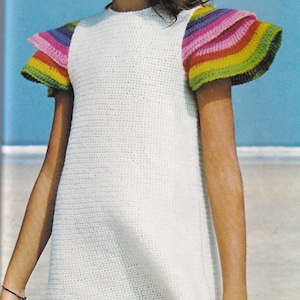 Vintage Crochet Pattern for Easy Crochet Childs Dress With Butterfly Sleeves INSTANT DOWNLOAD PDF