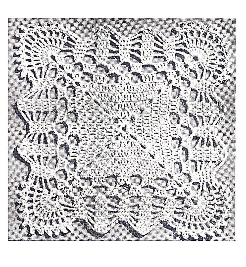 Vintage Crochet Pattern PDF for Cockle Shell Bedpread Motifs Instant ...