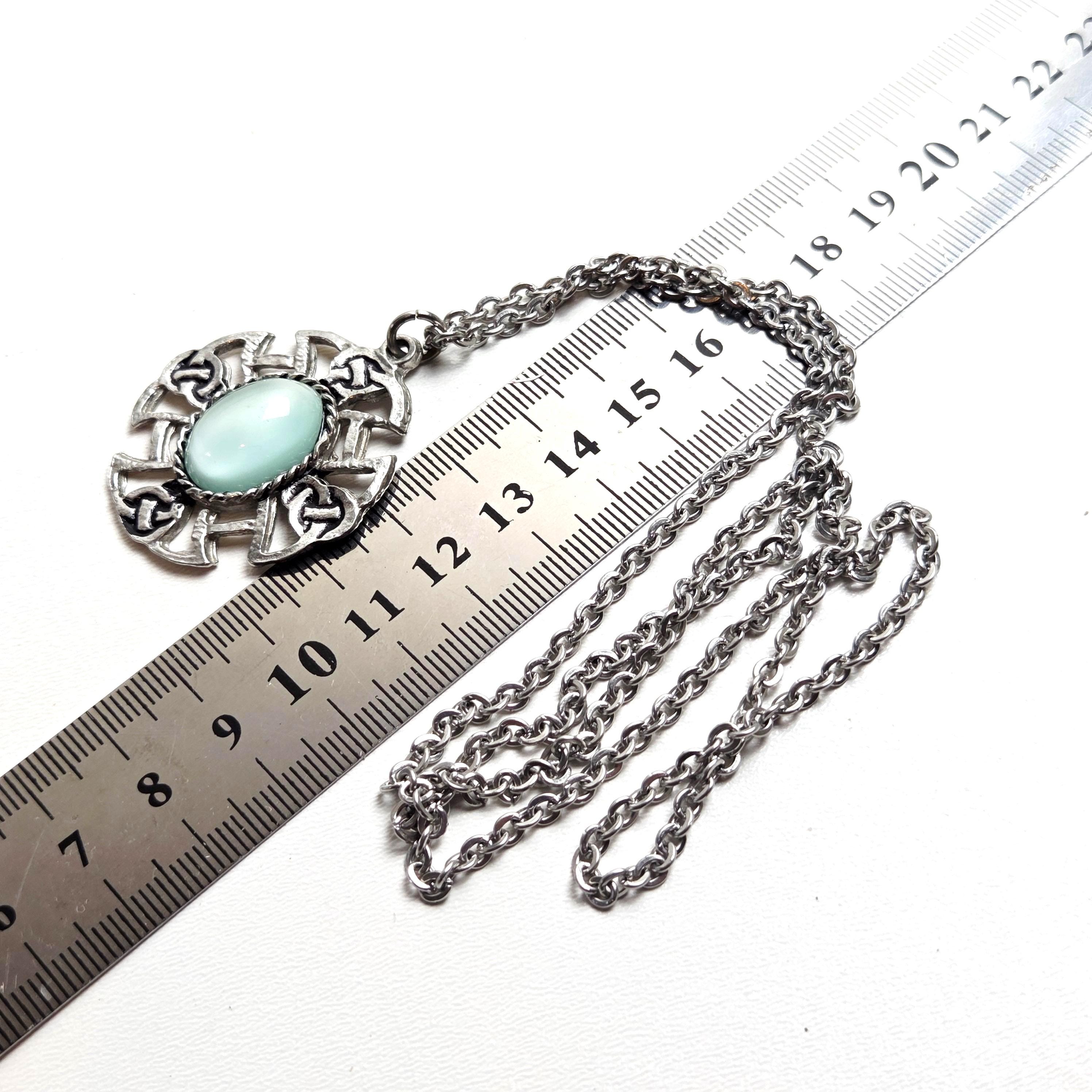 ケルト風ピューターペンダントネックレス...1970年代頃...ミント 