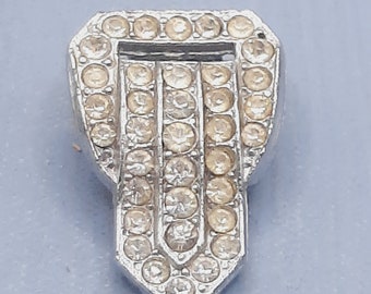 c.1930s Sparkly Diamante Dress Clip... Ornate Shape Art Deco