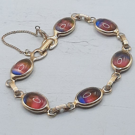 Signed 'Sarah Coventry' Bracelet... Rainbow Iris … - image 3