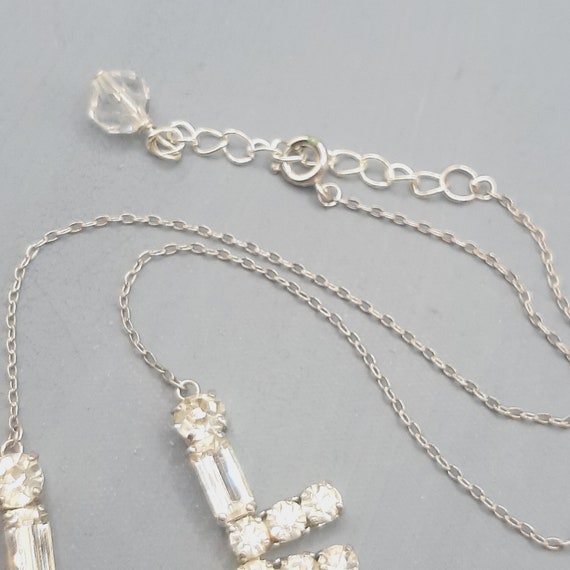 Dainty Clear Glass Diamante Necklace... Bright Sp… - image 5