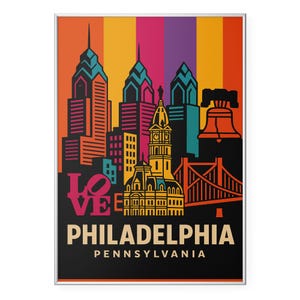Philadelphia Photo Print, Philadelphia  Skyline Poster Print, Philadelphia PA Wall Art | Modern | Office | Home Decor