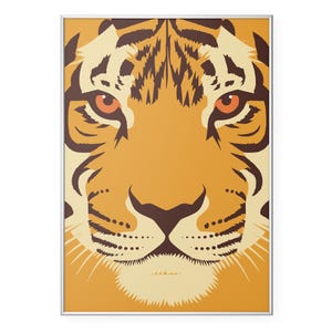 Tiger Wall Art Print, Bold Animal Poster, Wildlife Home Décor, Big Cat Artwork, Jungle Safari Art, Modern Tiger Illustration