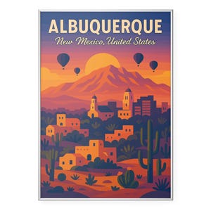 Albuquerque Photo Print, Albuquerque Poster Print, New Mexico Wall Art | Modern | Office | Home Decor