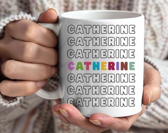 Mok aangepaste naam, uniek cadeau, koffiemok, keramische mok, perfect cadeau, koffiekopje, gepersonaliseerd cadeau