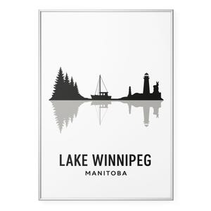Lake Winnipeg Manitoba Photo Print,  Minimalist Canada Travel Poster Print, Prairie Province Nature Wall Art | Modern | Office | Home Decor