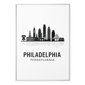 Philadelphia Skyline Photo Print, Pennsylvania City Poster Print, Silhouette Wall Art | Modern | Office | Home Decor