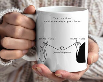 Mug personnalisé couple petit doigt, cadeau unique, tasse à café, mug citation personnalisée, cadeau parfait, tasse à café, cadeau d'anniversaire