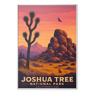 Joshua Tree National Park Photo Print,  California Desert Poster Print, Southwest Nature Travel Wall Art | Modern | Office | Home Decor