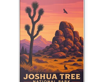 Joshua Tree National Park Photo Print,  California Desert Poster Print, Southwest Nature Travel Wall Art | Modern | Office | Home Decor