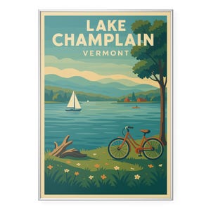 Lake Champlain Photo Print, Vermont Poster Print, Lake House Wall Art | Modern | Office | Home Decor