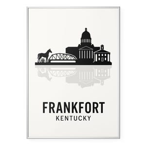 Frankfort Kentucky Skyline Photo Print, Minimalist Poster Print, Kentucky State Capitol Wall Art | Modern | Office | Home Decor