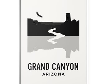Grand Canyon Photo Print, Arizona National Park Poster Print, Minimalist Nature Wall Art | Modern | Office | Home Decor