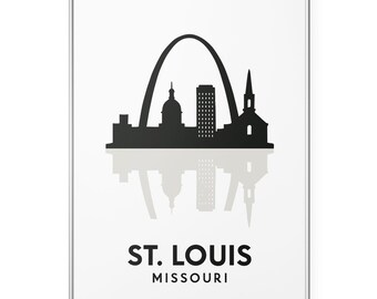 St. Louis Missouri Skyline Photo Print, Minimalist Poster Print, Missouri Gift Wall Art | Modern | Office | Home Decor