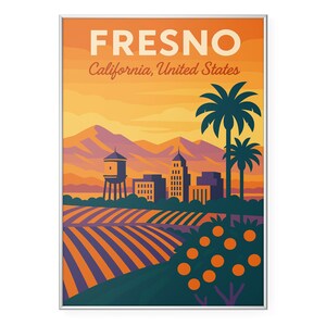 Fresno Photo Print, Central Valley Farmland Poster Print, California Wall Art | Modern | Office | Home Decor