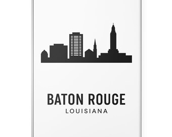 Baton Rouge Louisiana Skyline Photo Print, Minimalist Poster Print, Louisiana Wall Art | Modern | Office | Home Decor