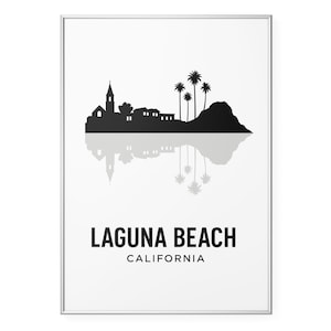 Laguna Beach Skyline Photo Print, Minimalist Poster Print, Cityscape Wall Art | Modern | Office | Home Decor