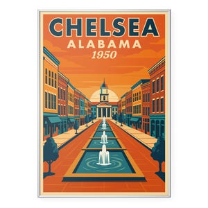 Alabama Photo Print, Alabama Retro Travel Poster, Vintage Wall Art | Office | Home Decor