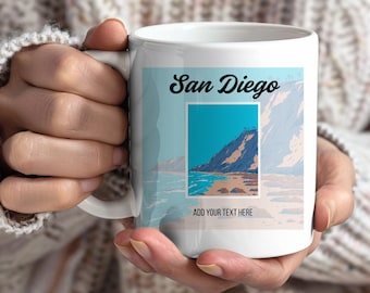 Custom San Diego Mug, Travel Lover Drinkware, Unique Gift, Personalized San Diego Mug, Custom Travel Gift, Personalized City Souvenir