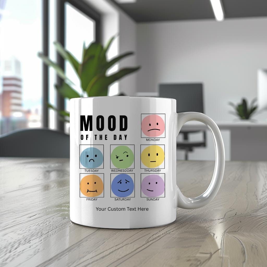 Mood of the Day Mug, Unique Gift, Coffee Mug, Mood of the Day Mug, Perfect  Gift, Coffee Cup, Colorful Emotional Faces Mug - Etsy