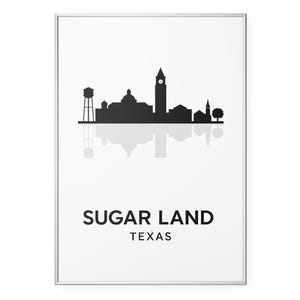 Sugar Land Texas Skyline Photo Print, Minimalist Poster Print, Travel Gift Wall Art | Modern | Office | Home Decor