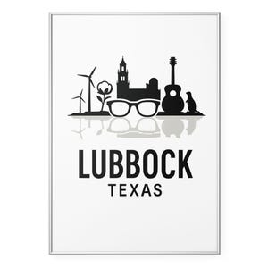 Lubbock Texas Photo Print, Texas Skyline Poster Print, Silhouette  Wall Art | Modern | Office | Home Decor