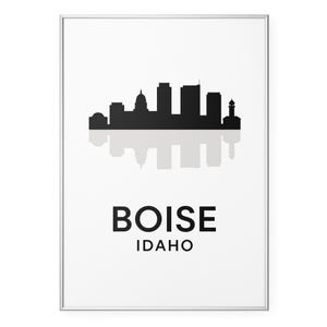 Boise Idaho Photo Print, Boise City Silhouette Poster Print, Minimalist City Skyline Wall Art | Modern | Office | Home Decor