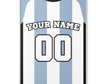Custom Sports Jersey Poster Print | Personalized Name & Number Print | Striped Team Uniform Wall Art | Personalized Sports Team Gifts