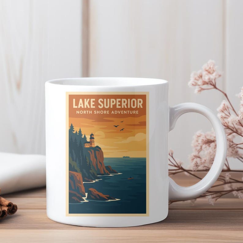 South Congress Prints Lake Superior Mug